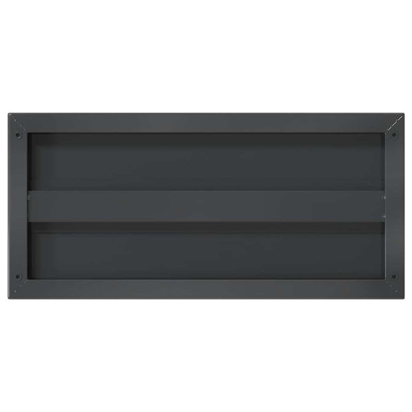 vidaXL Wall Shelves 2 pcs. 50x23.5 cm Black Stainless Steel