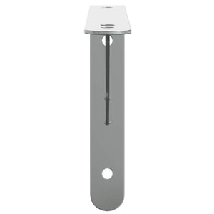 vidaXL Shelf Brackets 4 pcs 23.5x2.5x15.5 cm Silver Stainless Steel