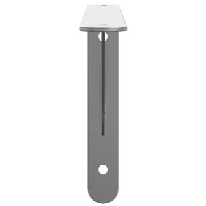 vidaXL Shelf Brackets 4 pcs 30x2.5x15.5 cm Silver Stainless Steel