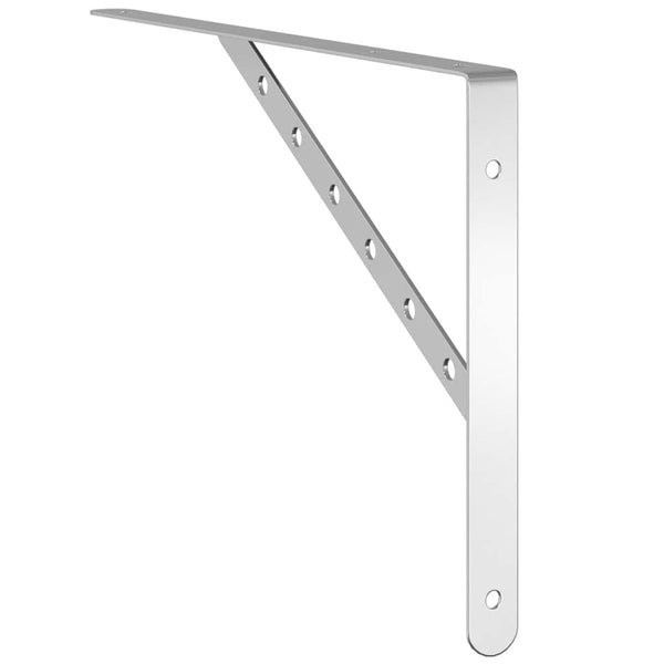 vidaXL Shelf Brackets 4 pcs. 40x2.5x25 cm Silver Stainless Steel