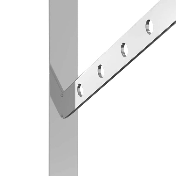 vidaXL Shelf Brackets 4 pcs. 40x2.5x25 cm Silver Stainless Steel