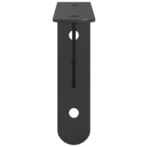 vidaXL Shelf Brackets 4 pcs. 15x2.5x11.5 cm Black Stainless Steel