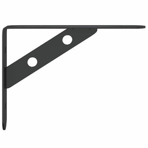 vidaXL Shelf Brackets 4 pcs. 15x2.5x11.5 cm Black Stainless Steel