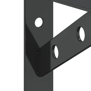 vidaXL Shelf Brackets 4 pcs. 15x2.5x11.5 cm Black Stainless Steel