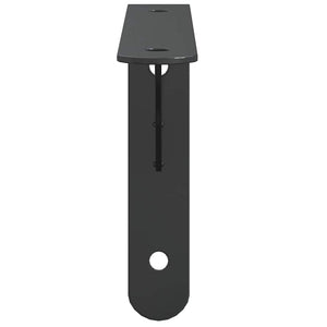 vidaXL Shelf Brackets 4 pcs. 20x2.5x14 cm Black Stainless Steel