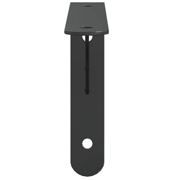 vidaXL Shelf Brackets 4 pcs. 20x2.5x14 cm Black Stainless Steel
