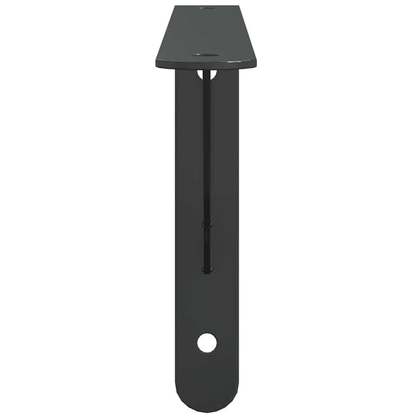 vidaXL Shelf Brackets 4 pcs. 30x2.5x15.5 cm Black Stainless Steel