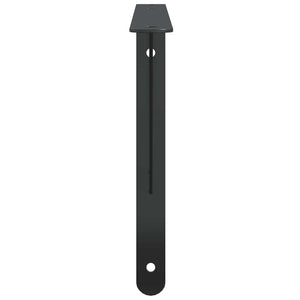 vidaXL Shelf Brackets 4 pcs. 40x2.5x25 cm Black Stainless Steel