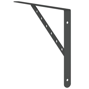 vidaXL Shelf Brackets 4 pcs. 40x2.5x25 cm Black Stainless Steel