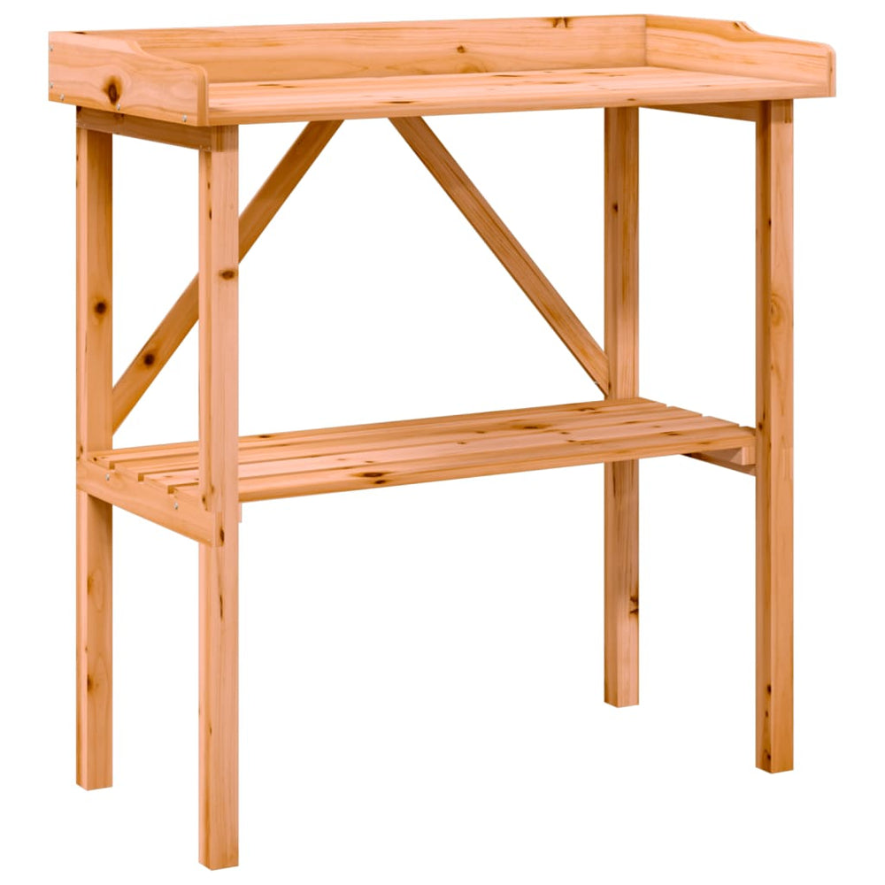 vidaXL Potting Bench with Storage Brown 78x38x82.5 cm Solid Fir Wood