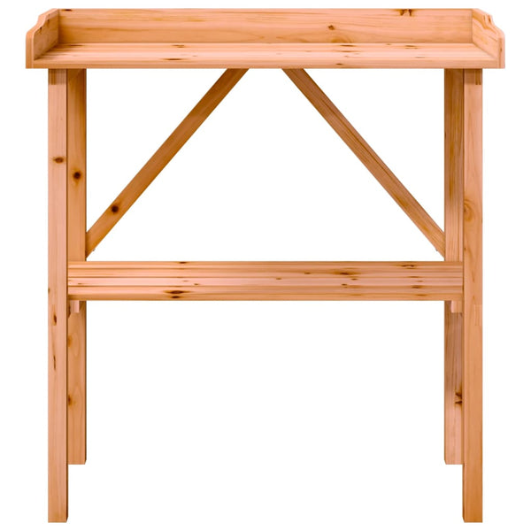 vidaXL Potting Bench with Storage Brown 78x38x82.5 cm Solid Fir Wood
