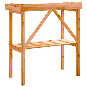 vidaXL Potting Bench with Storage Brown 78x38x82.5 cm Solid Fir Wood