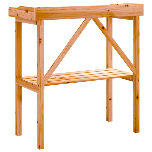 vidaXL Potting Bench with Storage Brown 78x38x82.5 cm Solid Fir Wood