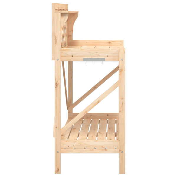 vidaXL Potting Bench with Trellis Solid Fir Wood