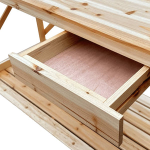 vidaXL Potting Bench with Trellis Solid Fir Wood