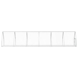 vidaXL Chicken Coop Silver 600x105x120 cm Galvanized Steel