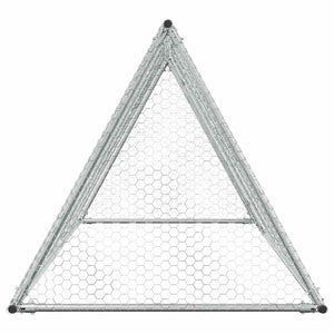 vidaXL Chicken Coop Silver 200x105x91 cm Galvanized Steel