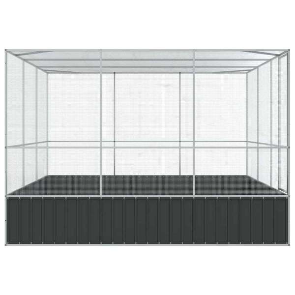 vidaXL Aviary Silver 311x307x212 cm Steel