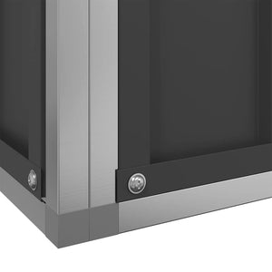 vidaXL Aviary Silver 311x307x212 cm Steel