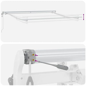 vidaXL Awning Automatic Burgundy 300x250 cm