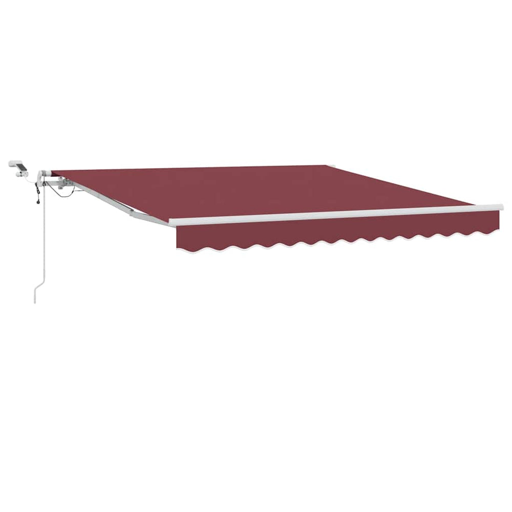 vidaXL Awning Automatic with LED Wine Red 300x250 cm