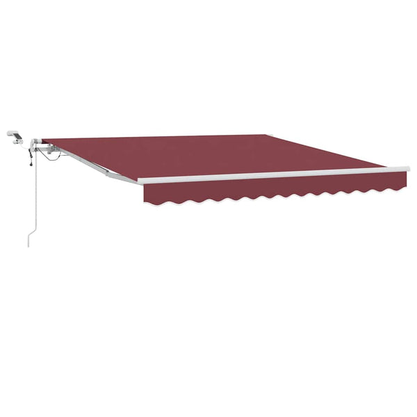 vidaXL Awning Automatic with LED Wine Red 300x250 cm