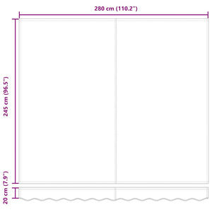 vidaXL Awning Automatic with LED Wine Red 300x250 cm