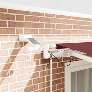 vidaXL Awning Automatic with LED Wine Red 300x250 cm