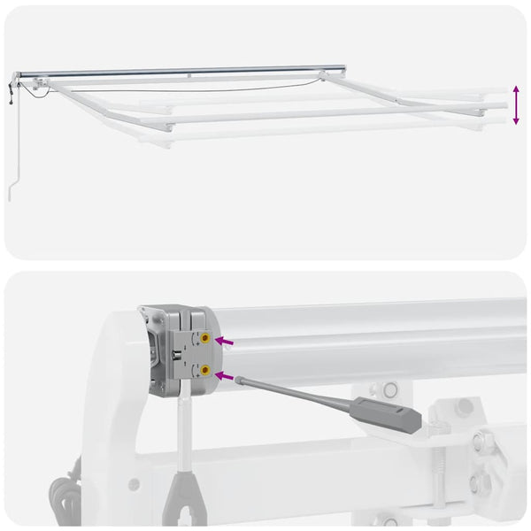 vidaXL Awning Automatic with LED Wine Red 300x250 cm