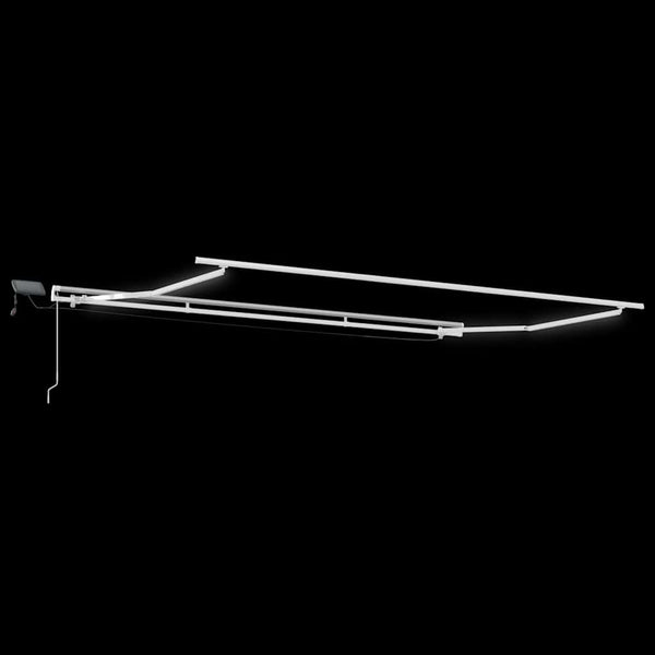 vidaXL Manual Awning with LED Wine Red 400x300 cm