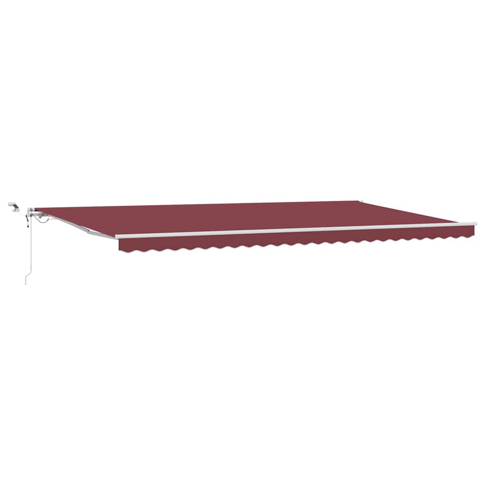 Automatische LED-Markise Weinrot 600x300 cm