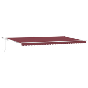 Automatische LED-Markise Weinrot 600x300 cm