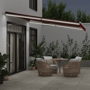 Manuelle Weinrote LED Markise 400x350 cm