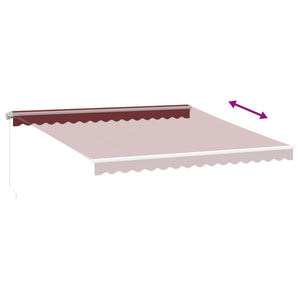 Manuelle Weinrote LED Markise 400x350 cm