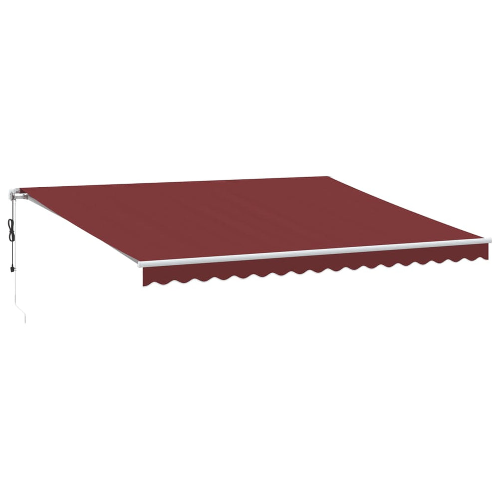 Automatische LED Markise Weinrot 450x350 cm
