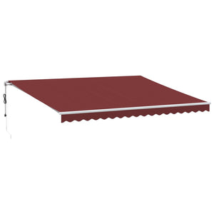 Automatische LED Markise Weinrot 450x350 cm