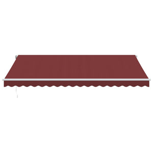 Automatische LED Markise Weinrot 450x350 cm