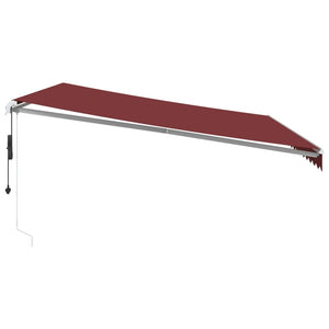 Automatische LED Markise Weinrot 450x350 cm