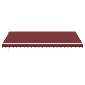 vidaXL Awning Automatic with LED Wine Red 500x350 cm