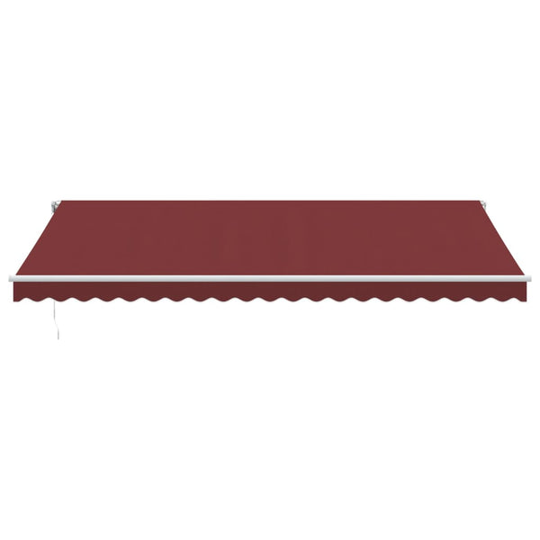 vidaXL Awning Automatic with LED Wine Red 500x350 cm