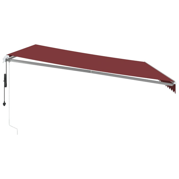 vidaXL Awning Automatic with LED Wine Red 500x350 cm