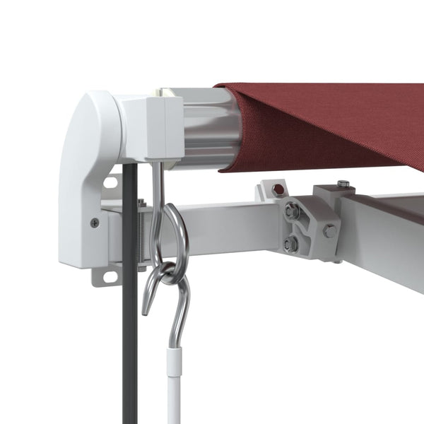 vidaXL Awning Automatic with LED Wine Red 500x350 cm