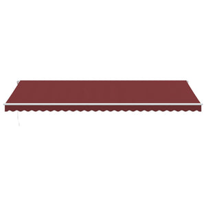 vidaXL Manual Awning Wine Red 600x350 cm