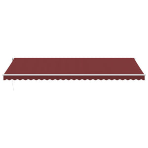vidaXL Awning Automatic Burgundy 600x350 cm