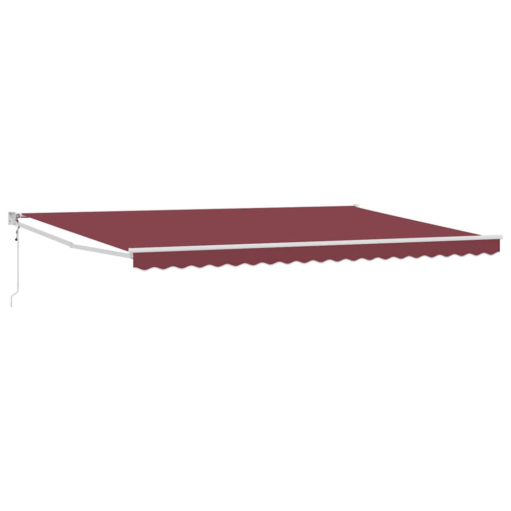vidaXL Awning Automatic Burgundy 500x300 cm