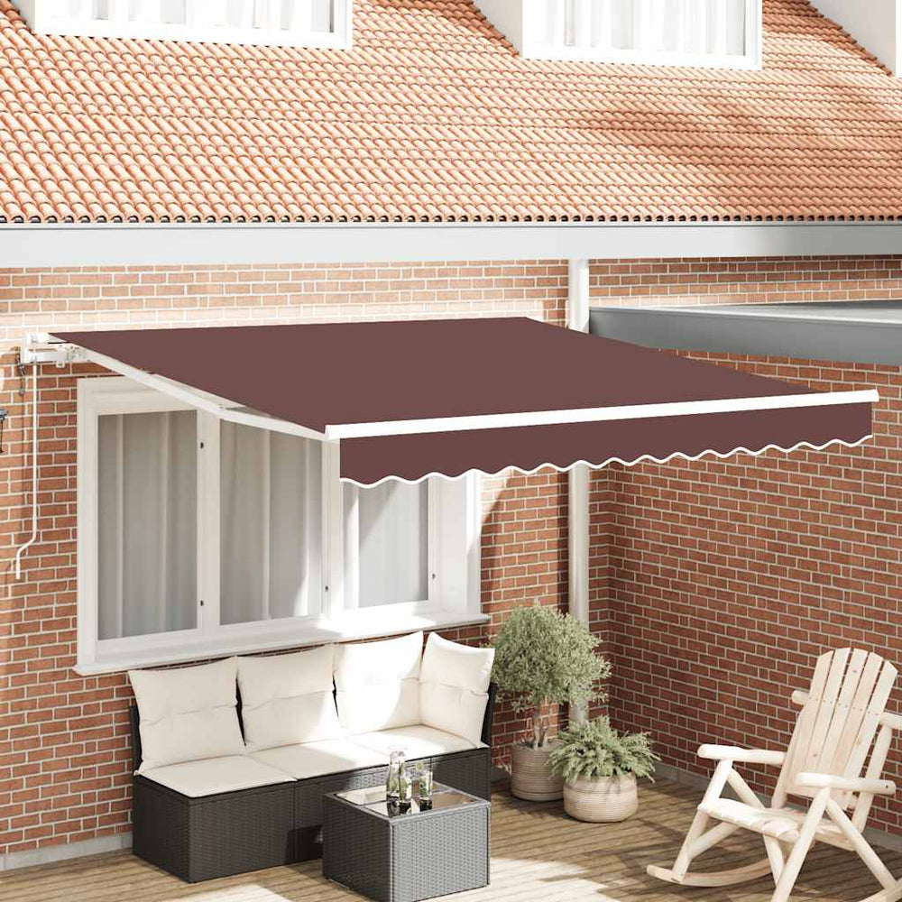 vidaXL Awning Automatic Brown 300x250 cm