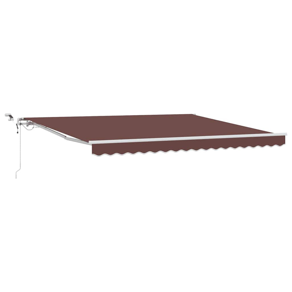 vidaXL Awning Automatic with LED Brown 400x300 cm