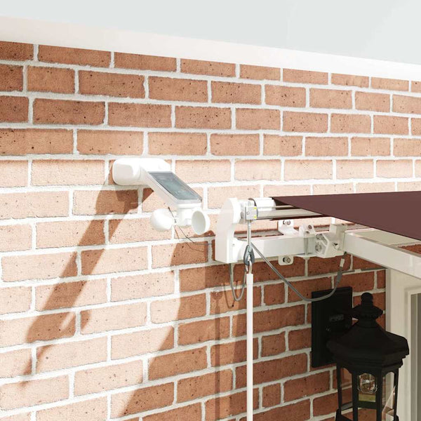vidaXL Awning Automatic with LED Brown 400x300 cm