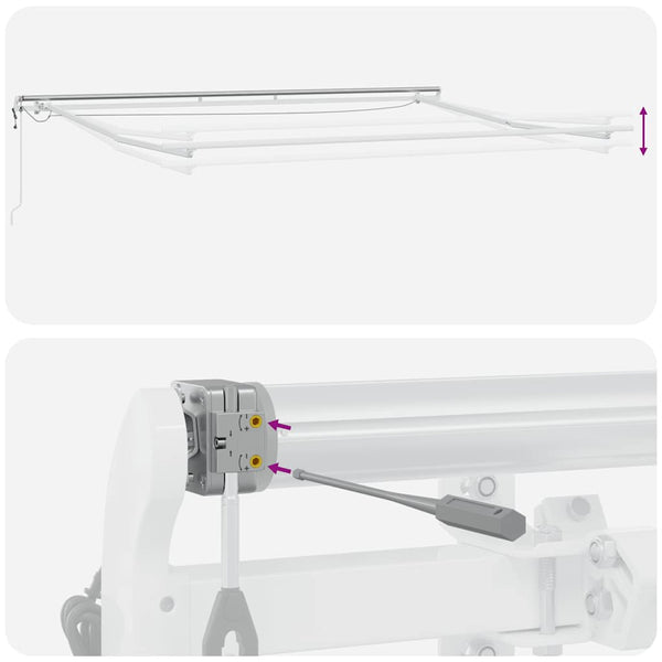 vidaXL Awning Automatic with LED Brown 400x300 cm