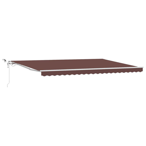 vidaXL Awning Automatic with LED Brown 500x300 cm